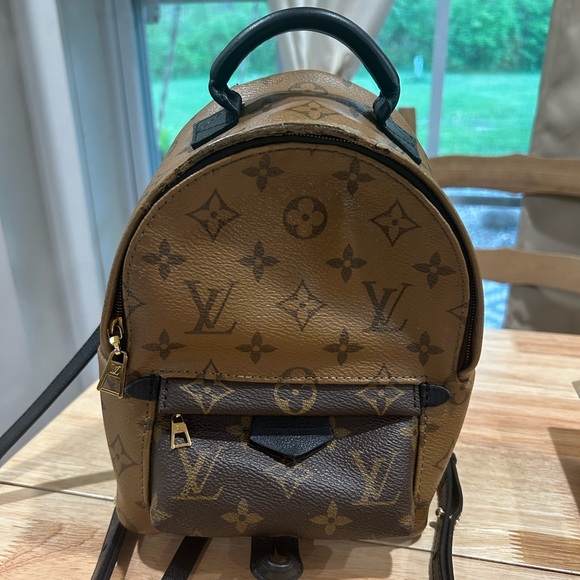 LOUIS VUITTON Reverse Monogram Palm Springs Backpack Mini - Picture 1 of 14